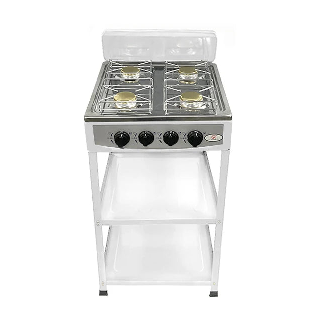 Golden Supplier Modern Novel Design Reasonable Price Stove Top Covers Standing Gas Cooker Cooktop with burner Shelves