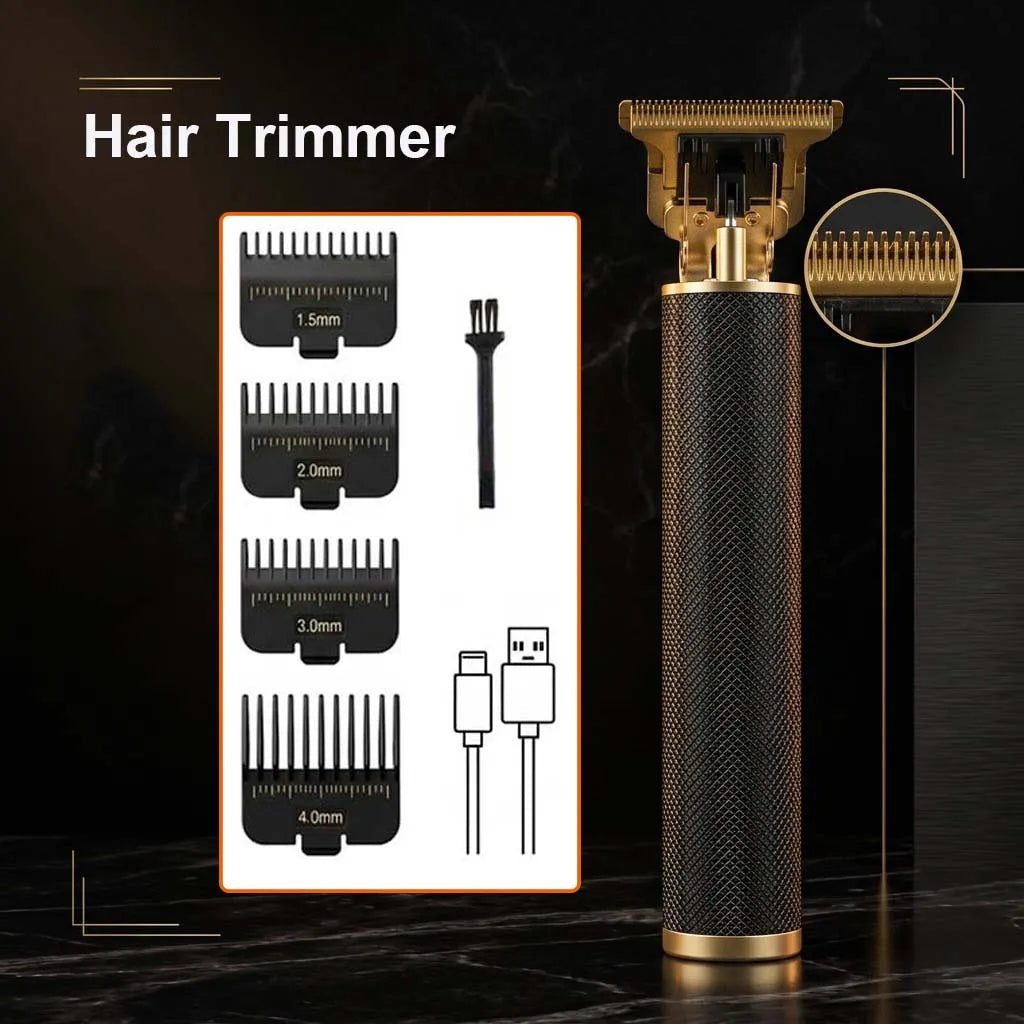 Professional 3-in-1 Electric Hair Clipper Set with LED Display.