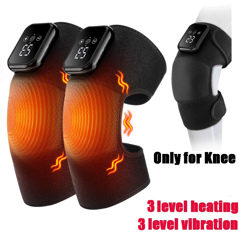 Eletric Heating Knee Massage Device Vibration Knee Pads for Shoulder Elbow Joint Warm Massage