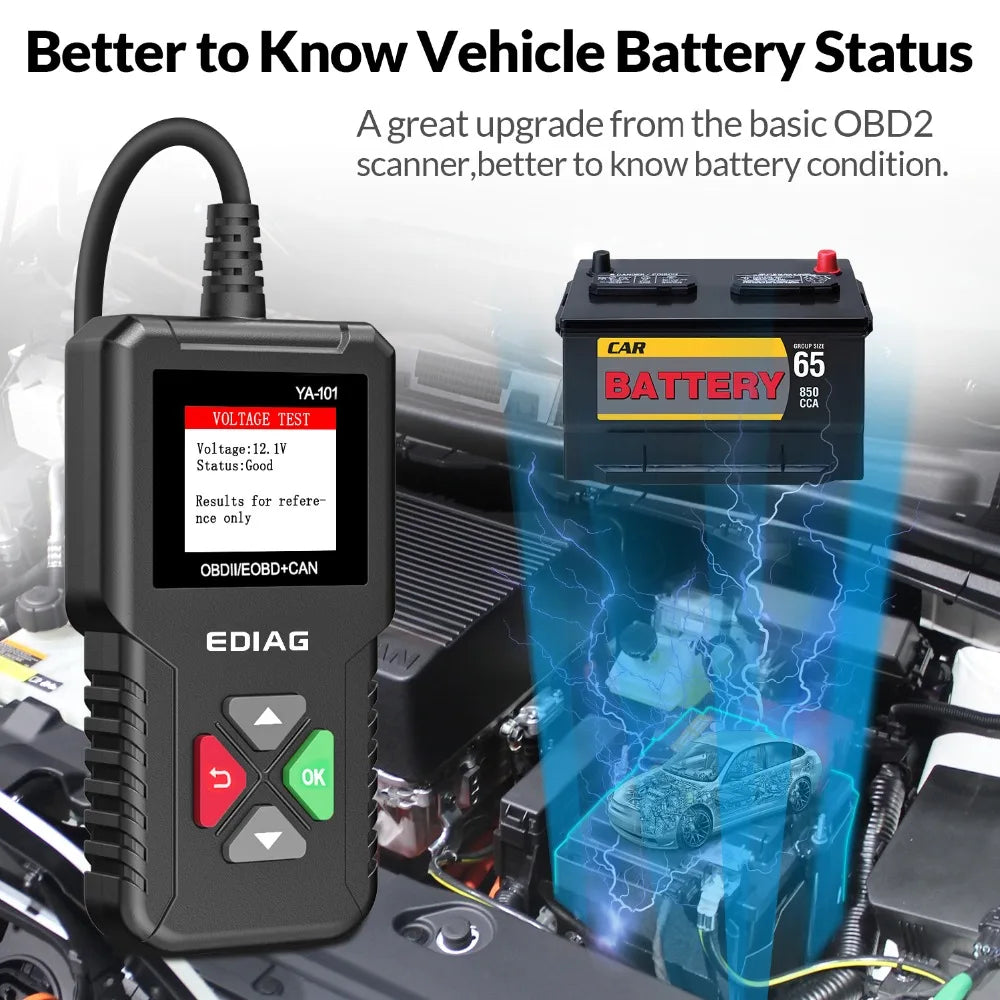 Best Selling Product 2026 EDIAG YA101 OBDII Car Code Reader Full Diagnostic OBD2 Scanner for Automotive Engine Diagnostic Tool