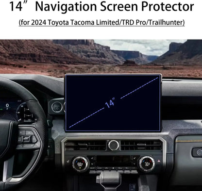 Screen Protector for Toyota Tacoma 14 Inch Navigation Touchscreen for 2024 2025 Tempered Glass 9H Anti-Scratch Protection