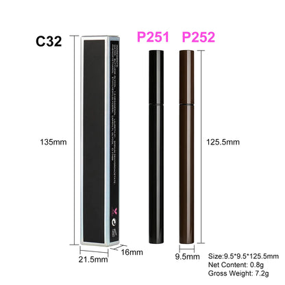 Private Label Mineral Liquid Eyeliner Pen Quick Dry High Pigment Oil-Proof & Waterproof Black Brown Eye Makeup for Beauty Brands