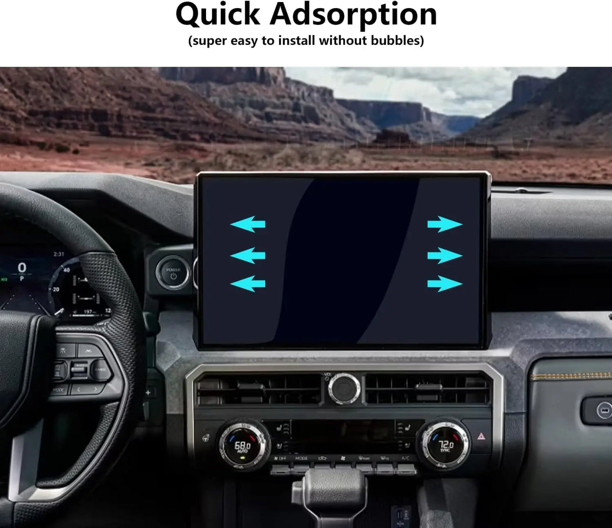 Screen Protector for Toyota Tacoma 14 Inch Navigation Touchscreen for 2024 2025 Tempered Glass 9H Anti-Scratch Protection