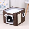 Cat Bed House Scratch Pad Foldable Square Design Solid Pattern Fashion Style Cat Cave Hideaway Cube Removable Washable Cushions