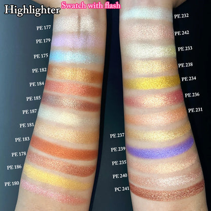 Custom logo Long Lasting Nude Shimmer Glitter Blush Highlighter Contour Palette Private Label Cruelty Free Blush Palette