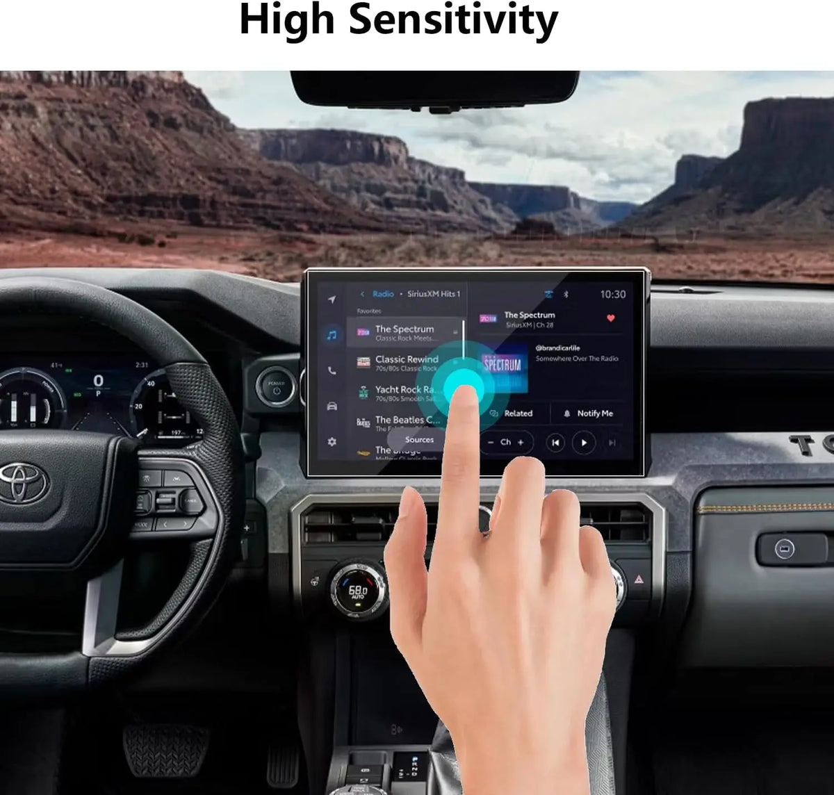 Screen Protector for Toyota Tacoma 14 Inch Navigation Touchscreen for 2024 2025 Tempered Glass 9H Anti-Scratch Protection
