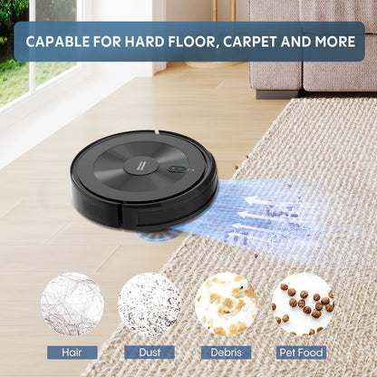 Bagotte New Smart Robot Vacuum Cleaner Household Floor Automatic Cleaning Sweeping Mopping with Wifi App Control New Features!