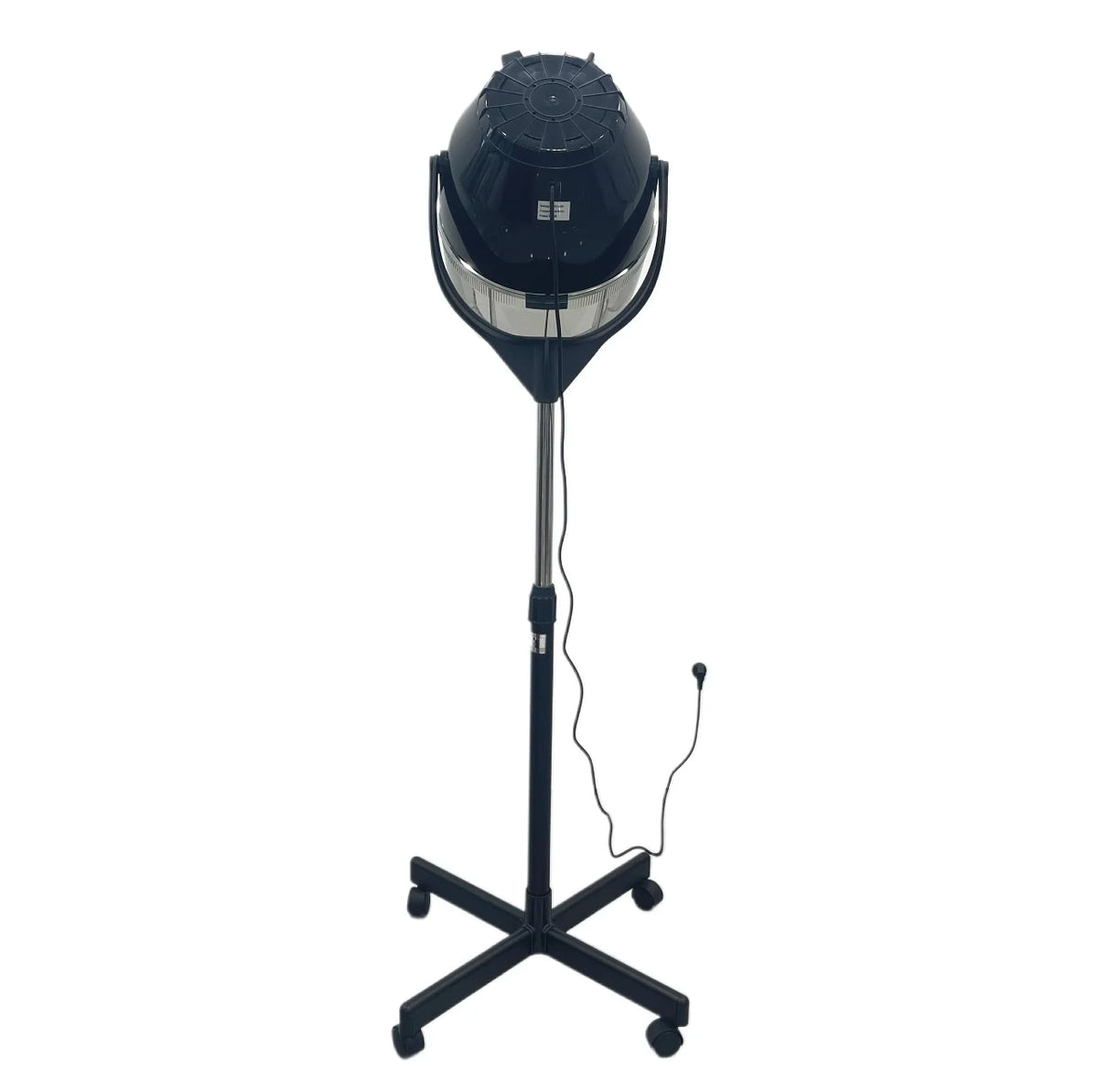 Professional Hair Salon Equipment Black Stand Movable Hood Hair Heater Dryer Helmet for Barbershop
