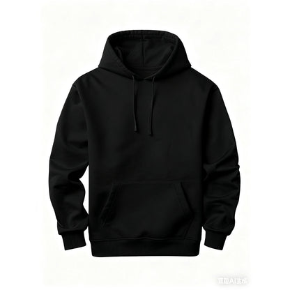 Custom Black Unisex Hooded Pullover Hoodie with Pocket Women's Casual Wear 100% Cotton Knitted 380g Autumn Style MW-NAN-110707