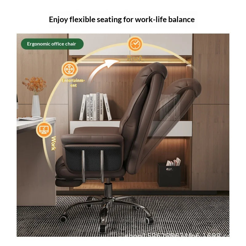 Boss Chair, Home Office Computer Chair, Comfortable Long Sitting Business Computer Sofa Chair boss