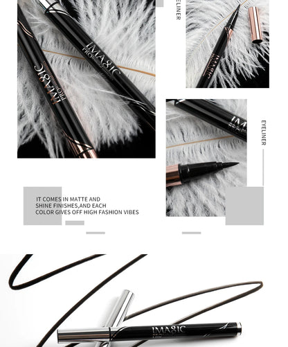 IMAGIC Waterproof Eyeliner Shine Eyeliner Matte Make Your Beauty Black Long Lasting Eyeliner Pen Makeup Cosmetic Tool