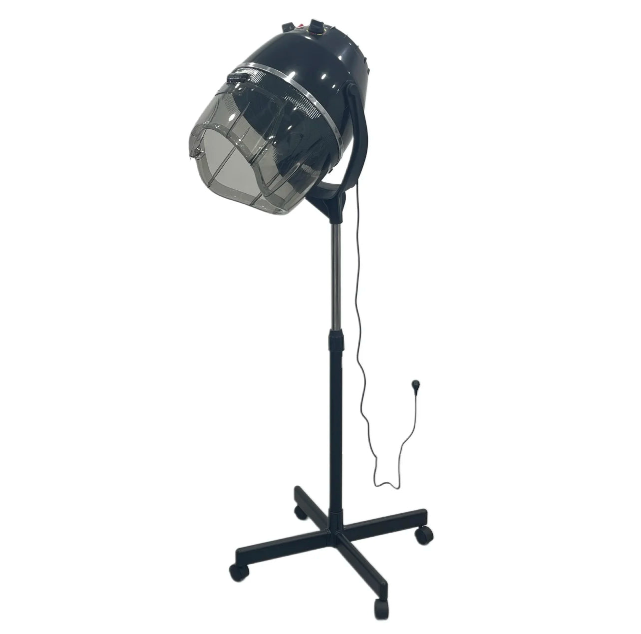 Professional Hair Salon Equipment Black Stand Movable Hood Hair Heater Dryer Helmet for Barbershop