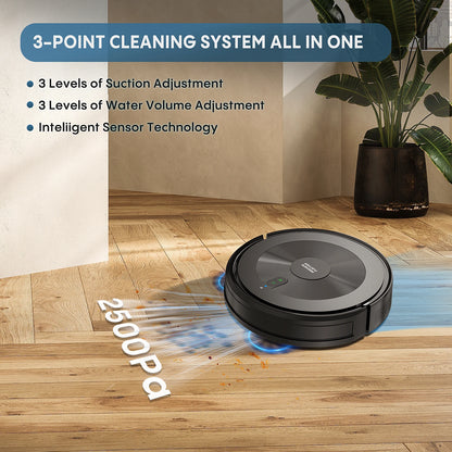 Bagotte New Smart Robot Vacuum Cleaner Household Floor Automatic Cleaning Sweeping Mopping with Wifi App Control New Features!