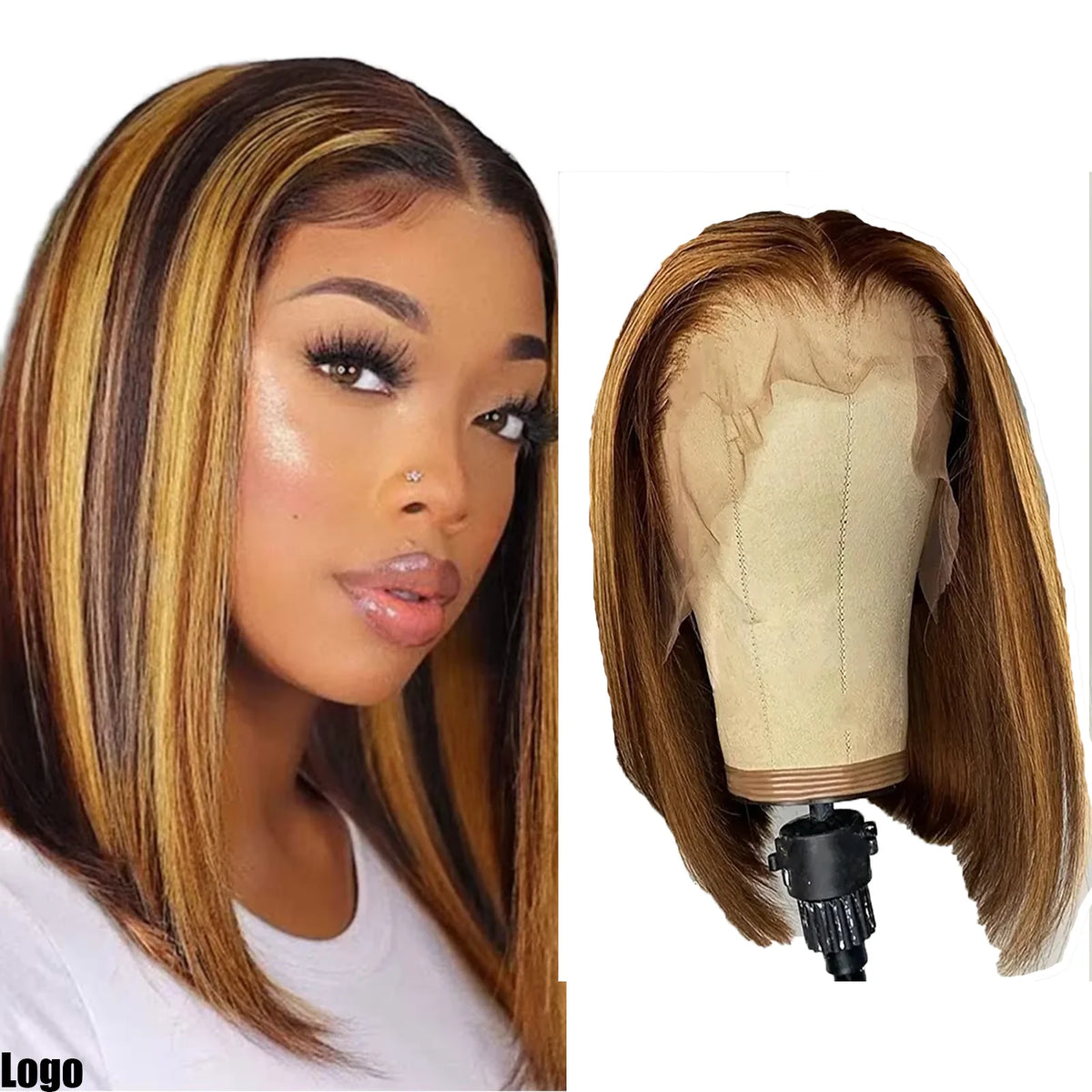 Fashion Piano Bob Short Hair Middle Parting Women Wig Brazilian and Vietnamese Styles Good Quality Wholesale Price