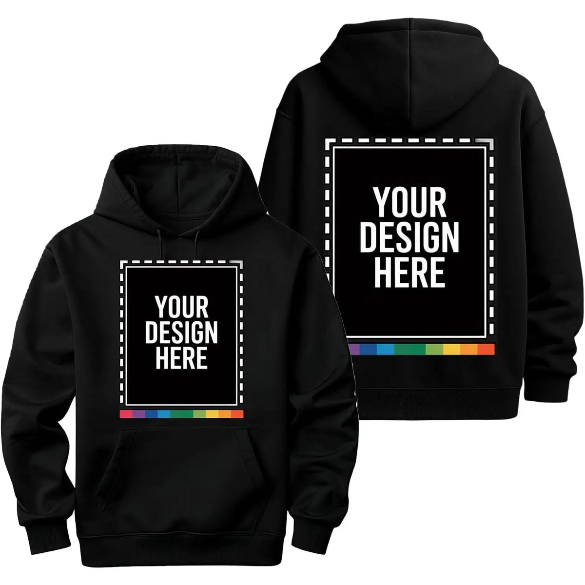 Custom Black Unisex Hooded Pullover Hoodie with Pocket Women's Casual Wear 100% Cotton Knitted 380g Autumn Style MW-NAN-110707