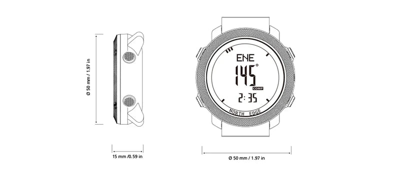 NORTH EDGE Men's Sport Digital Watch