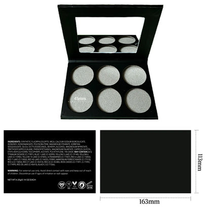 Custom logo Long Lasting Nude Shimmer Glitter Blush Highlighter Contour Palette Private Label Cruelty Free Blush Palette