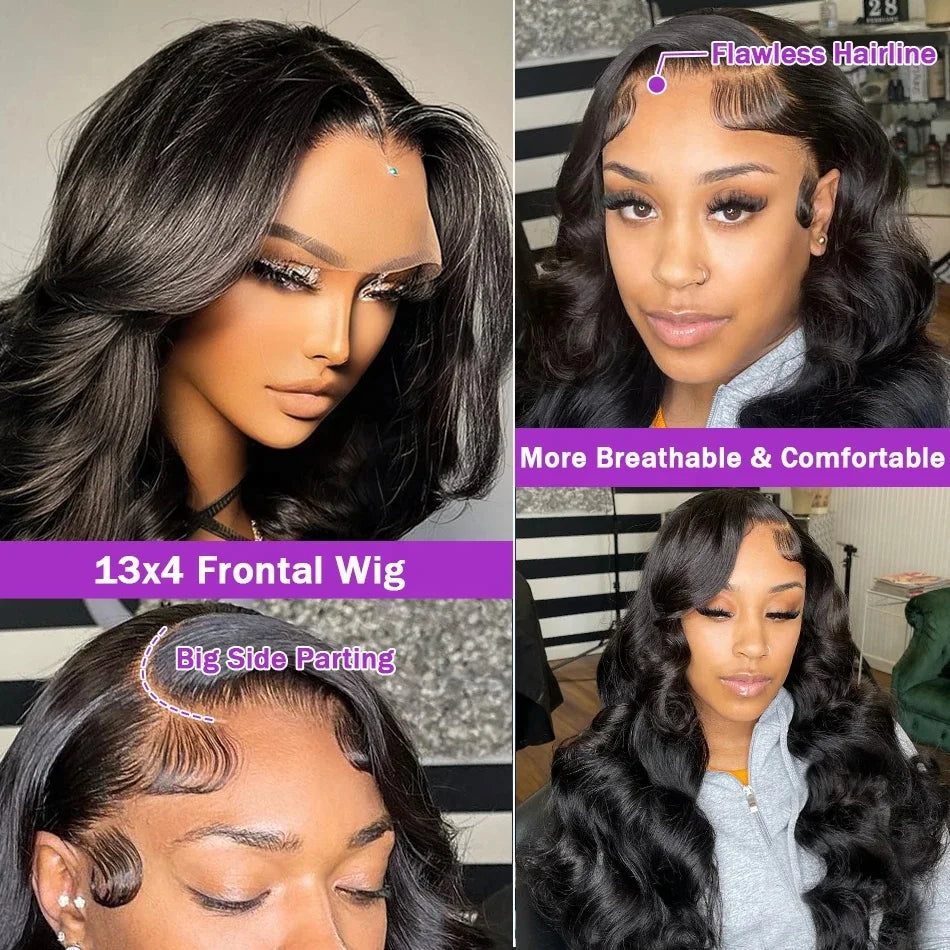 Wholesale 13x4 Raw Human Hair Lace Front Wigs Brazilian Hd Lace Frontal Wigs Transparent Hd Lace Front Wigs for Black Women