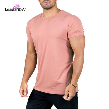 High Quality  Custom Logo Plain  Sport  Running Plus Size Men's  Blank Bamboo  T-shirts  Fitness Clothing  Workout Gym Shirts