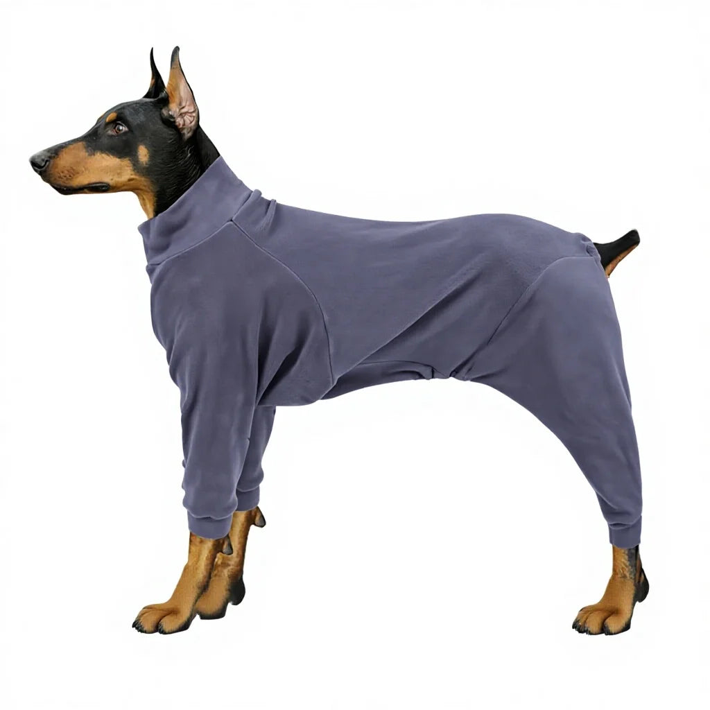 Dog Winter Warm Sweatshirt Large Pet Dog Clothes Wearable Outings Play Cold-Resistant High Elastic Polyester
