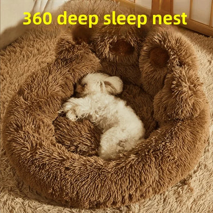 Pet Dog Bed for All Seasons Paw Plush Warm Cat Bed Comfortable for Small Large Dog Bed Design Dog Products