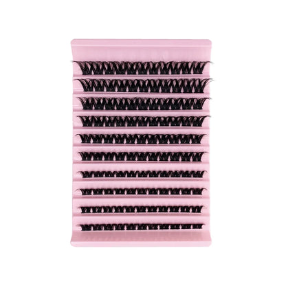 New Handmade C D Curl Segment DIY Cluster Lashes Private Label Extension Eyelash Super Matter Black Cotton Band Smoothest 0.07MM