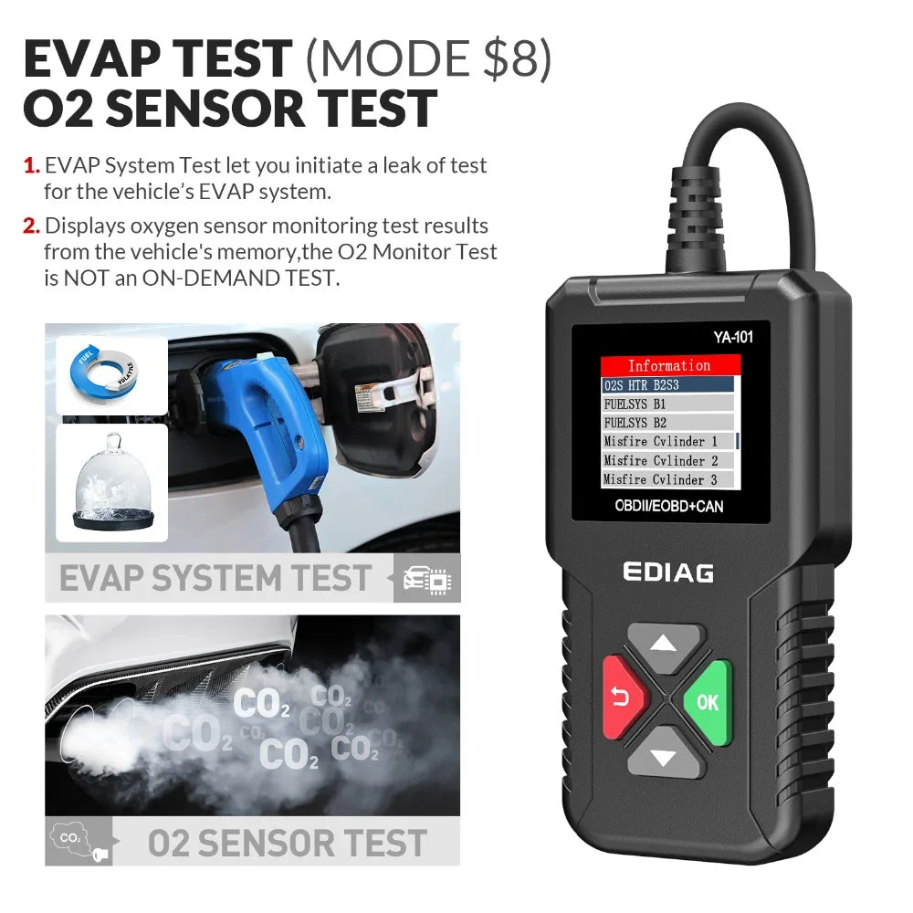 Best Selling Product 2026 EDIAG YA101 OBDII Car Code Reader Full Diagnostic OBD2 Scanner for Automotive Engine Diagnostic Tool