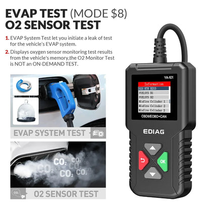 Best Selling Product 2026 EDIAG YA101 OBDII Car Code Reader Full Diagnostic OBD2 Scanner for Automotive Engine Diagnostic Tool