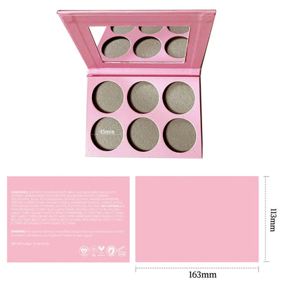 Custom logo Long Lasting Nude Shimmer Glitter Blush Highlighter Contour Palette Private Label Cruelty Free Blush Palette