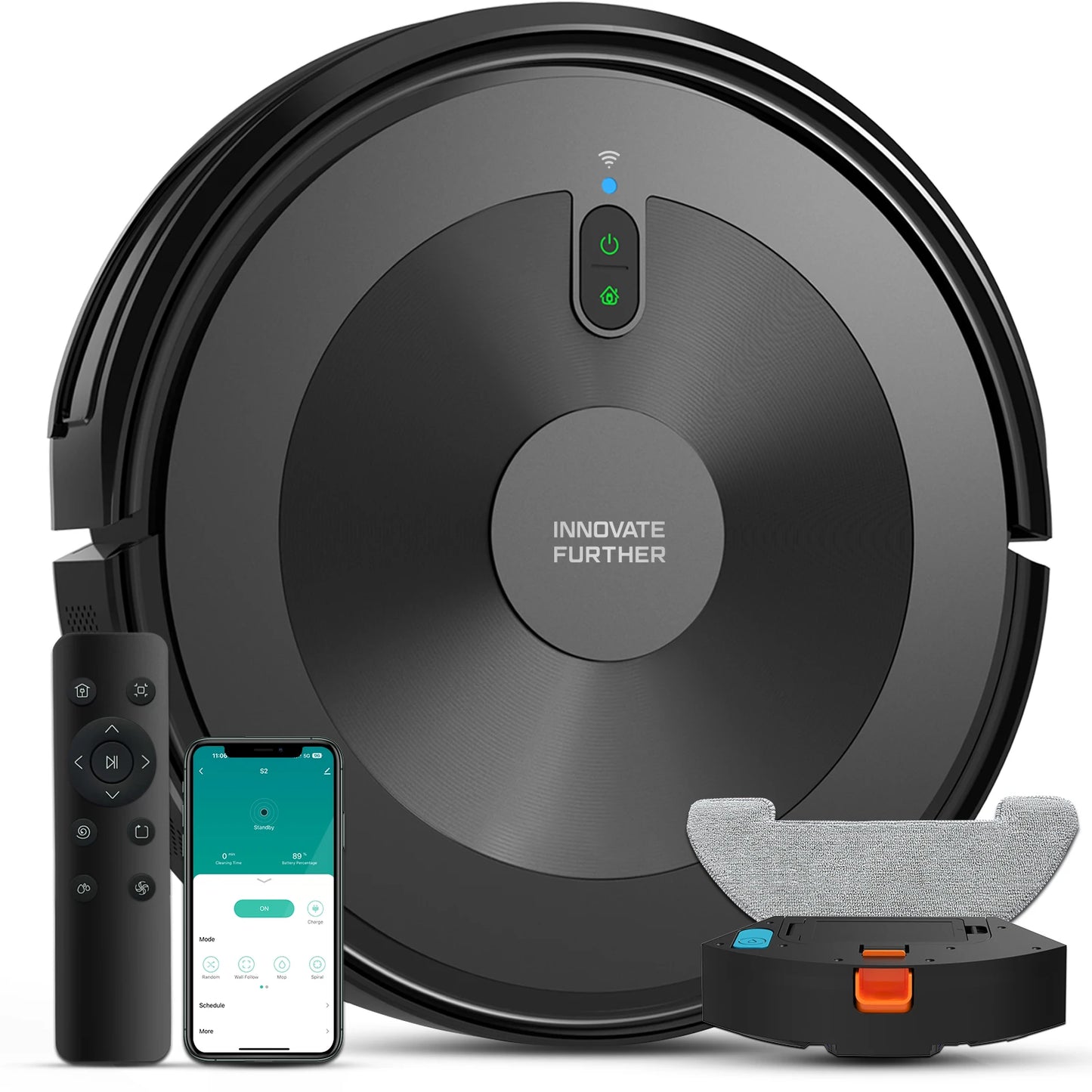 Bagotte New Smart Robot Vacuum Cleaner Household Floor Automatic Cleaning Sweeping Mopping with Wifi App Control New Features!