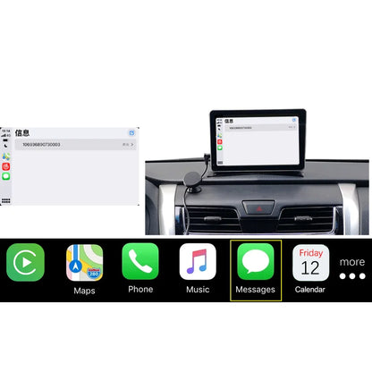 7 Inch Portable Wireless Auto Electronics HD1080 Stereo Carplay Navigation BT Apple Support Android Linux for Universal Vehicles