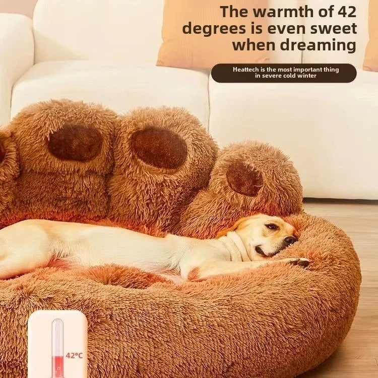 Pet Dog Bed for All Seasons Paw Plush Warm Cat Bed Comfortable for Small Large Dog Bed Design Dog Products