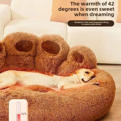 Pet Dog Bed for All Seasons Paw Plush Warm Cat Bed Comfortable for Small Large Dog Bed Design Dog Products