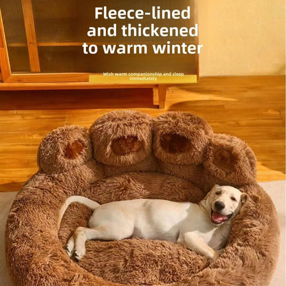 Pet Dog Bed for All Seasons Paw Plush Warm Cat Bed Comfortable for Small Large Dog Bed Design Dog Products