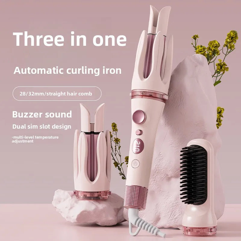 Fully Automatic Curling Iron 32mm Large Wave Long-Lasting Styling No Damage Lazy Person's Magic Tool for Dormitories