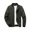 Men's Safari Jacket Softshell Stand Collar Full Zip Casual Stylish Golf Windbreaker Spring Plain Dyed Reversible Front
