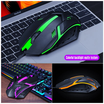 1.35M Line Wired 104 Keys Computer Colorful Blacklight Gaming Keyboard Mouse Combos