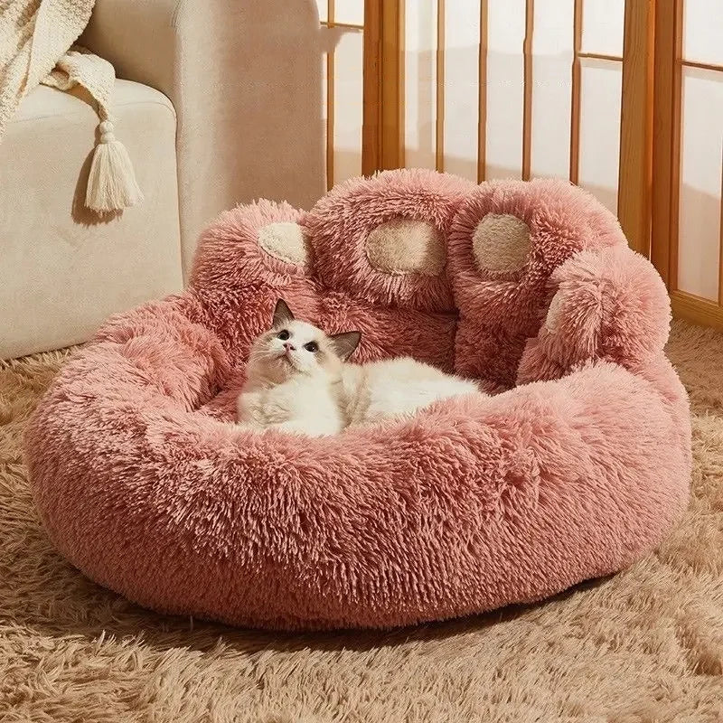 Pet Dog Bed for All Seasons Paw Plush Warm Cat Bed Comfortable for Small Large Dog Bed Design Dog Products