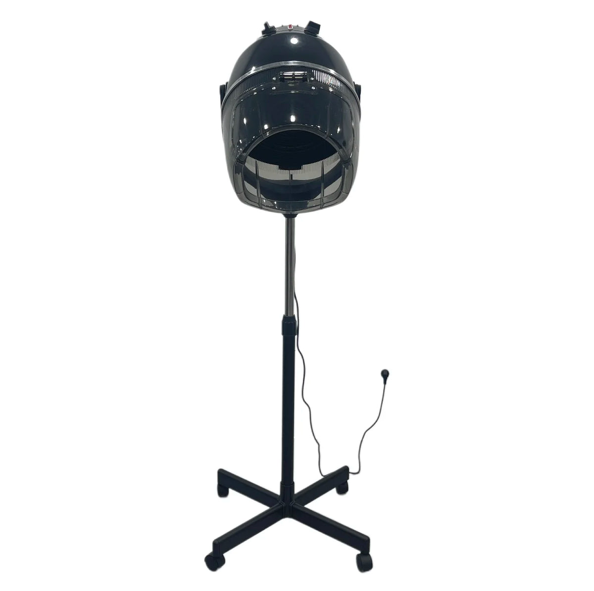 Professional Hair Salon Equipment Black Stand Movable Hood Hair Heater Dryer Helmet for Barbershop