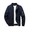 Men's Safari Jacket Softshell Stand Collar Full Zip Casual Stylish Golf Windbreaker Spring Plain Dyed Reversible Front