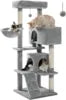 56.2" Multi-Level Cat Tower for Indoor with Hammock and Scratching Posts and 2 Condos Houses