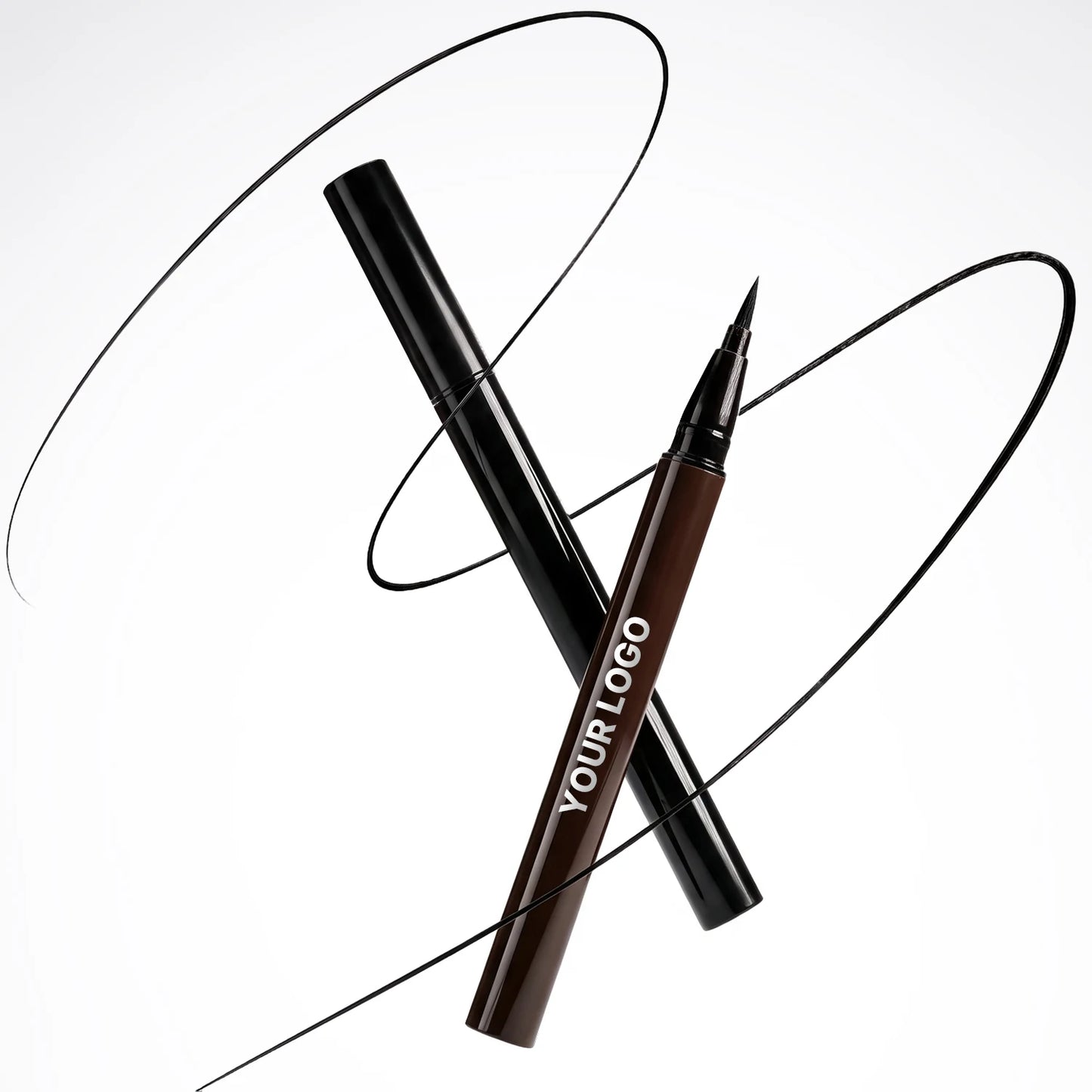 Private Label Mineral Liquid Eyeliner Pen Quick Dry High Pigment Oil-Proof & Waterproof Black Brown Eye Makeup for Beauty Brands