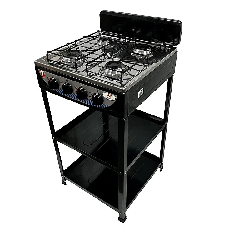 Golden Supplier Modern Novel Design Reasonable Price Stove Top Covers Standing Gas Cooker Cooktop with burner Shelves