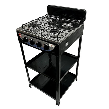 Golden Supplier Modern Novel Design Reasonable Price Stove Top Covers Standing Gas Cooker Cooktop with burner Shelves