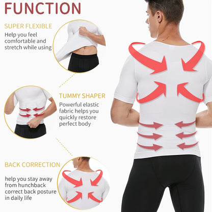 Man Shapers Modeling Underwear Waist Trainer Corrective Posture Vest Corset