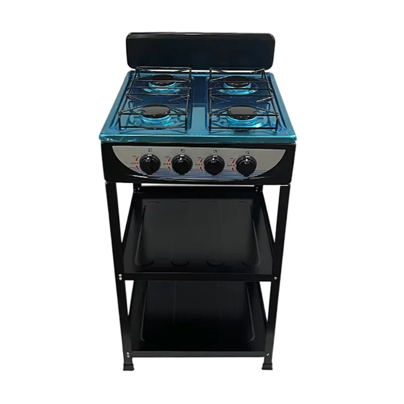 Golden Supplier Modern Novel Design Reasonable Price Stove Top Covers Standing Gas Cooker Cooktop with burner Shelves