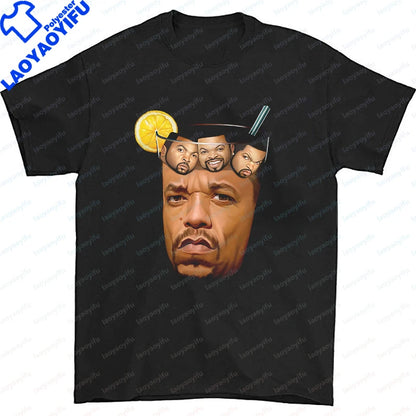 Men Clothing Ice Cube Rapper Hip Hop T-Shirt Vintage Rapper Graphic