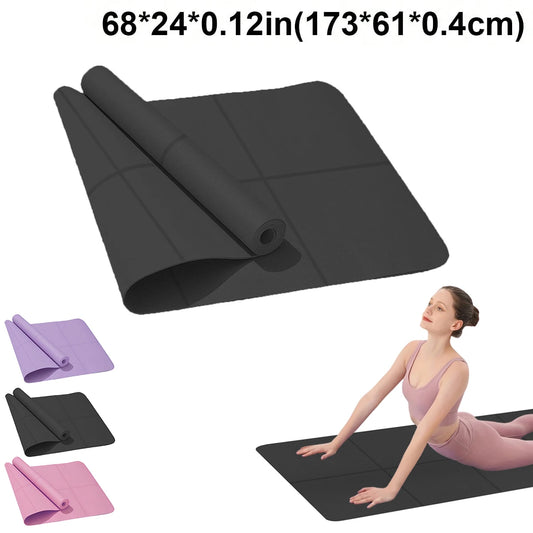 Yoga Mat Sports Fitness EVA Comfortable Foam 4mm Thick Yoga Mat Sports Yoga and Pilates  Gymnastics Mat