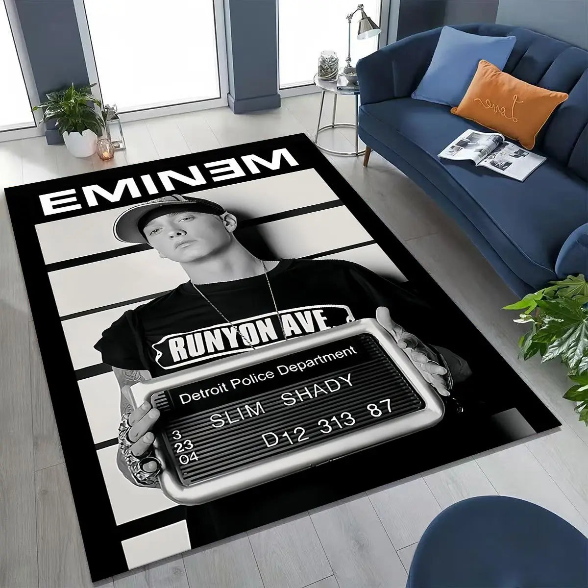 Tupac 2pac Rapper Eminem Hip Hop Rap God Art Rug for Bedroom Living Room Sofa Home Doormat Decor,