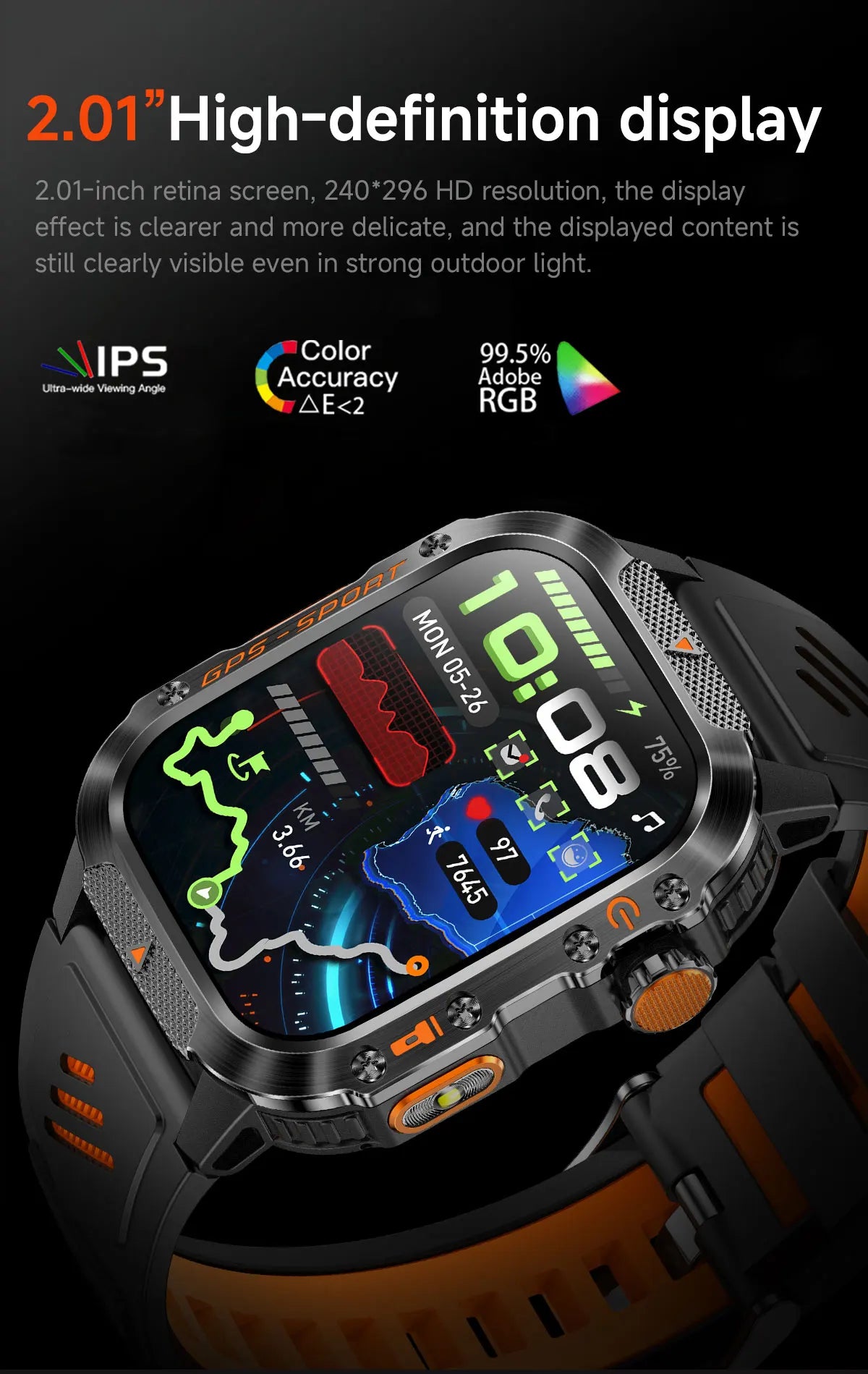 GPS T-Rex 3 Swim Sports Smart Watch 10ATM Waterproof Bracelet Flashlight Compass Bluetooth call Men Fitness Military Smartwatch